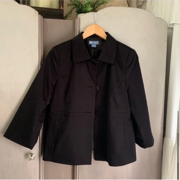 Black Button Front Jacket - Picture 6 of 7